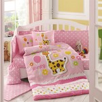 Детское постельное белье Hobby Home Collection PUFFY хлопковый поплин розовый, фото, фотография