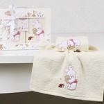 Набор полотенец детских в подарочной упаковка Karna BAMBINO махра розовый V3 30х50, фото, фотография