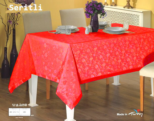 Скатерть прямоугольная Monalit SHERITLI полиэстер красный 160х220, фото, фотография