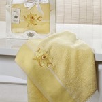 Полотенце Karna SPRAY махра хлопок светло-жёлтый 50х90, фото, фотография