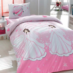 Постельное белье подростковый Altinbasak YASEMIN ранфорс хлопок розовый 1,5 спальный, фото, фотография