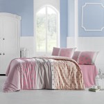 Постельное белье Altinbasak ALEDA хлопковый ранфорс розовый 1,5 спальный, фото, фотография