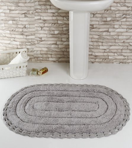 Коврик для ванной Modalin YANA хлопок светло-серый 60х100, фото, фотография