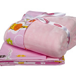 Постельное белье для новорожденного с покрывалом Hobby PUFFY поплин хлопок розовый, фото, фотография