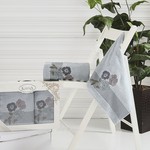 Набор полотенец банных в подарочной упаковке 50х90, 70х140 Karna SANDY махра хлопок стоне, фото, фотография