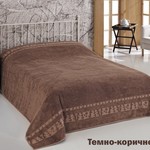 Махровая простынь-одеяло-покрывало Pupilla ELIT махра бамбук тёмно-коричневый 160х220, фото, фотография