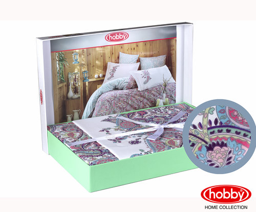 Постельное белье Hobby Home Collection GIULIA хлопковый поплин лиловый 1,5 спальный, фото, фотография