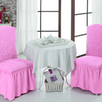 Набор чехлов на стулья 2 шт. Bulsan BURUMCUK светло-розовый, фото, фотография