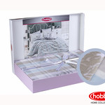 Постельное белье Hobby Home Collection ELENORA хлопковый поплин серый 1,5 спальный, фото, фотография