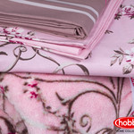 Постельное белье с покрывалом Hobby ORNELLA поплин хлопок розовый евро, фото, фотография