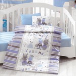 Постельное белье в кроватку Cotton Box BABY LINE MIDILLI ранфорс хлопок синий, фото, фотография