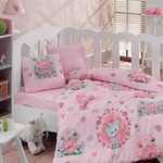Постельное белье в кроватку Cotton Box BABY LINE MINI ранфорс хлопок розовый, фото, фотография