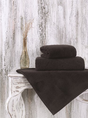 Полотенце для ванной Karna MORA микрокоттон хлопок коричневый 70х140, фото, фотография