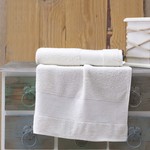 Полотенце для ванной Karna LAUREN махра хлопок кремовый 70х140, фото, фотография