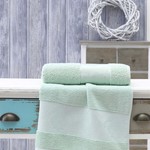 Полотенце для ванной Karna DORA махра хлопок зелёный 50х90, фото, фотография