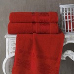 Полотенце для ванной Karna REBEKA махра хлопок красный 50х90, фото, фотография