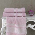 Полотенце для ванной Karna REBEKA махра хлопок грязно-розовый 90х150, фото, фотография