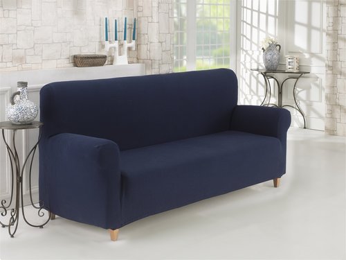 Чехол на диван Karna NAPOLI синий трёхместный, фото, фотография