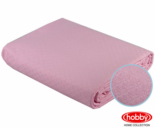Покрывало Hobby ANASTASIYA пике хлопок светло-розовый 220х240, фото, фотография