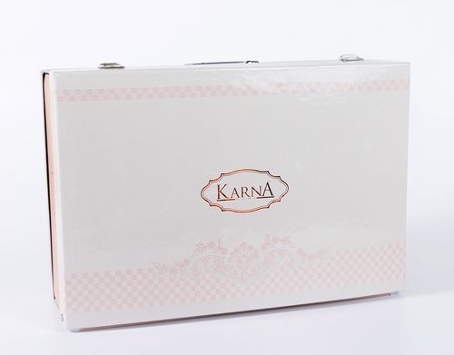 Покрывало Karna ROSSES жаккард пудра 260х270, фото, фотография