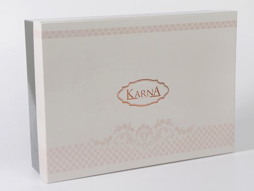 Покрывало Karna GREVEN жаккард капучино 260х260, фото, фотография