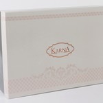 Покрывало Karna FLORINA жаккард коричневый 260х260, фото, фотография