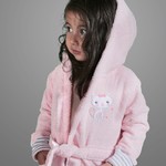 Халат детский Karna TEENY хлопковая махра розовый 4-5 лет, фото, фотография