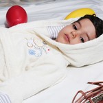 Халат детский Karna TEENY хлопковая махра экрю 4-5 лет, фото, фотография