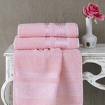 Полотенце для ванной Karna REBEKA махра хлопок светло-розовый 90х150, фото, фотография