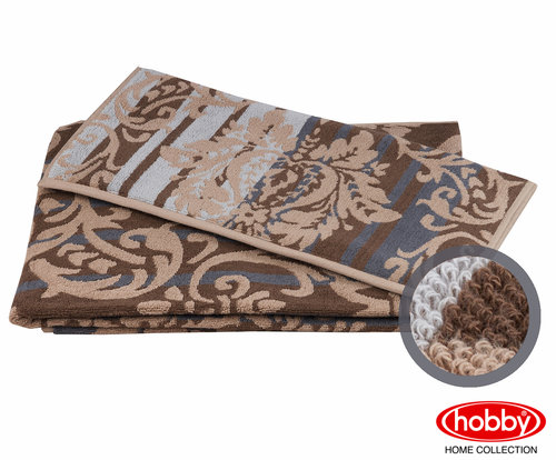 Полотенце для ванной Hobby Home Collection AVANGARD хлопковая махра коричневый 70х140, фото, фотография