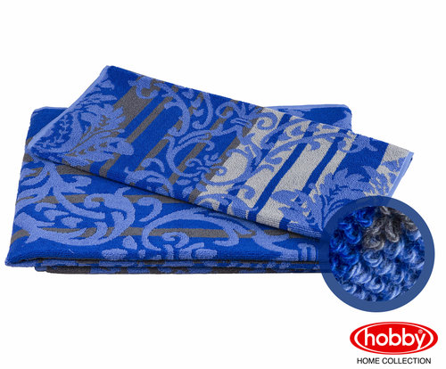 Полотенце для ванной Hobby Home Collection AVANGARD хлопковая махра синий 70х140, фото, фотография