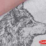 Набор кухонных полотенец Hobby Home Collection PRINT хлопок wolf, лиловый 50х70 2 шт., фото, фотография