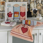 Подарочный набор кухонных полотенец Karna TEA LOVE хлопковая махра, фото, фотография