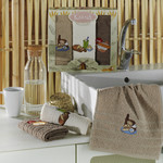 Подарочный набор кухонных полотенец Karna BRED хлопковая махра, фото, фотография
