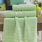 Полотенце для ванной Karna JASMIN хлопковая махра зелёный 50х100, фото, фотография