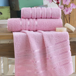 Полотенце для ванной Karna JASMIN хлопковая махра розовый 50х100, фото, фотография
