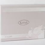 Скатерть прямоугольная с салфетками Karna MIRABEL жаккард бежевый 160х220, фото, фотография