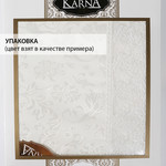 Скатерть круглая Karna LEDA жаккард белый D=160, фото, фотография