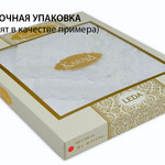 Скатерть прямоугольная с салфетками Karna LEDA жаккард кремовый 160х220, фото, фотография