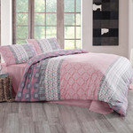 Постельное белье Altinbasak SANTANA хлопковый ранфорс розовый 1,5 спальный, фото, фотография