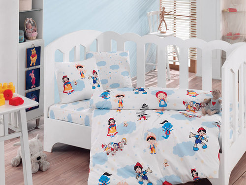 Детское постельное белье в кроватку Cotton Box 1042-35 хлопковый ранфорс, фото, фотография