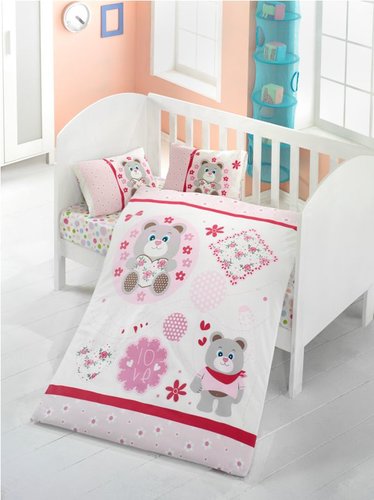 Детское постельное белье в кроватку Victoria BABY LOVE хлопковый ранфорс, фото, фотография