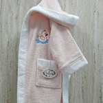 Халат детский Volenka УТЁНОК хлопковая махра светло-розовый+белый 2-4 года, фото, фотография