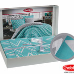 Постельное белье Hobby Home Collection NAZENDE хлопковый поплин бирюзовый 1,5 спальный, фото, фотография