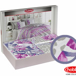 Постельное белье Hobby Home Collection SCARLET хлопковый поплин серый 1,5 спальный, фото, фотография