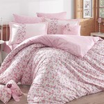 Постельное белье Hobby Home Collection LUISA хлопковый поплин розовый 1,5 спальный, фото, фотография