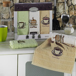 Подарочный набор кухонных полотенец Karna BARISTA хлопковая махра, фото, фотография