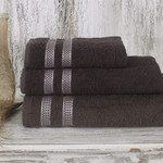 Полотенце для ванной Karna PETEK хлопковая махра коричневый 50х70, фото, фотография