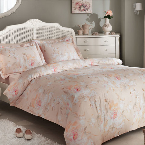 Постельное белье Tivolyo Home PERFUME хлопковый люкс-сатин розовый 1,5 спальный, фото, фотография