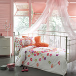 Постельное белье Tivolyo Home KITTY хлопковый люкс-сатин оранжевый 1,5 спальный, фото, фотография